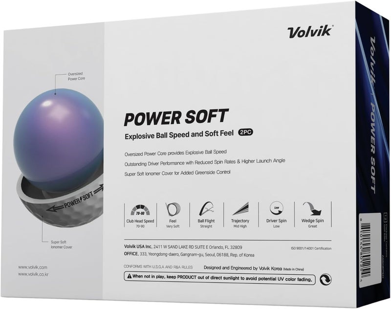 Volvik Power Soft Golf Balls (White) - Image 4